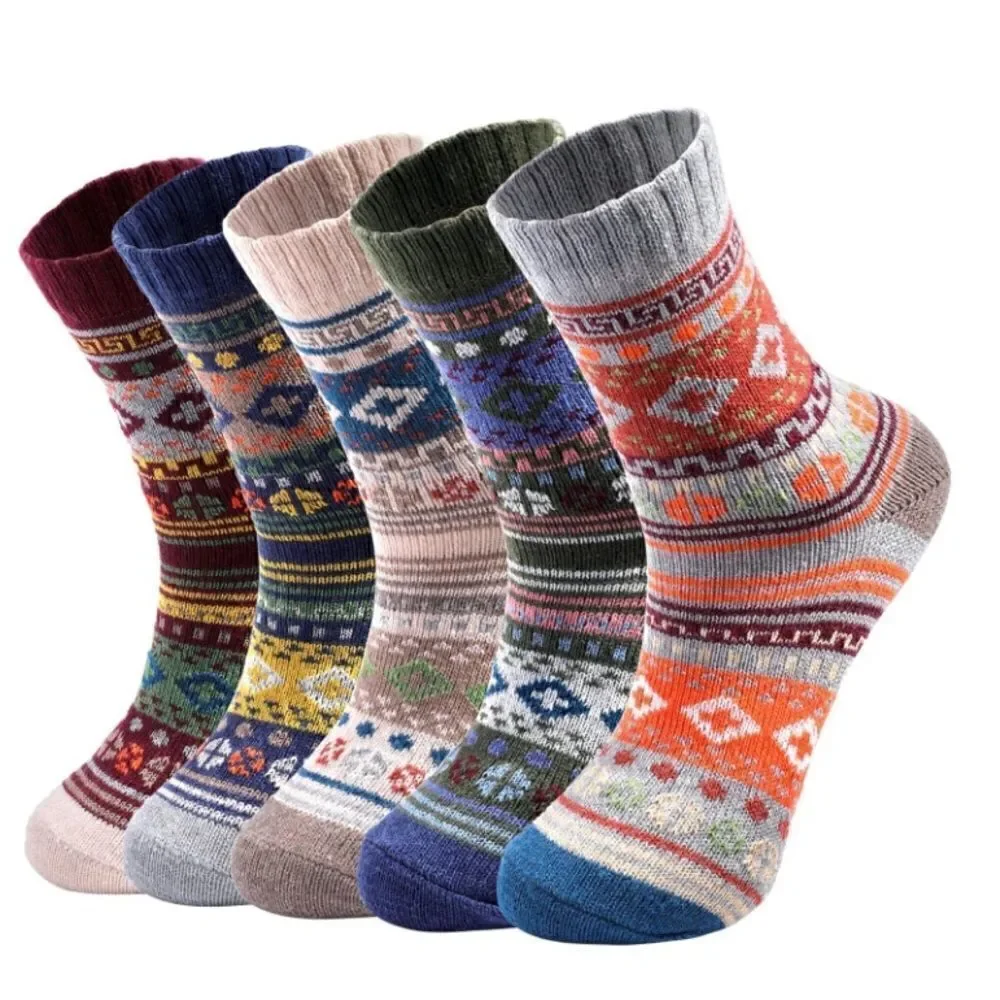 Nordic style wool winter socks